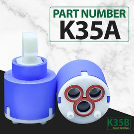 K35A Faucet Cartridge, Replacement Cartridge Compatible with La Torre, Gerber, Danze & Moen, Single Lever Shower Tub Repair, Tub Faucet Cartridges, Kitchen & Bathroom Faucet Cartridge Replacement