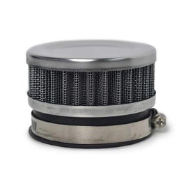 DKMOTORK 0066 Round Motorcycle Air Filter 50mm Universal Intake Gas Fuel Replacement Cover Metal Plastic Black