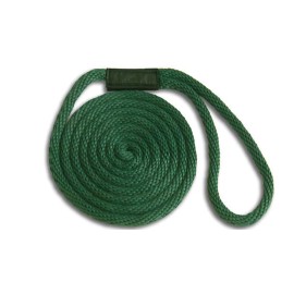 Mad Dog Solid Braid Nylon Dock Line 3/8" x 25' - Floats! Fade Proof  USA / FOREST GREEN