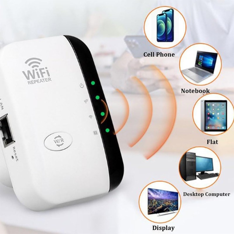 WiFi Extender, WiFi Range Extender, Wireless Internet Repeater, Long Range