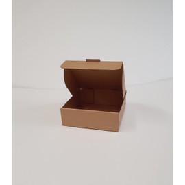 Folding Lid Self Locking/Easy Fold Postal Cardboard Boxes 152 x 152 x 52mm (6'' x 6'' x 2'') Small Parcel/Packet Mailing Tuck-in Flaps Flat Packed Easy to Assemble - Pizza Style Boxes. (200)