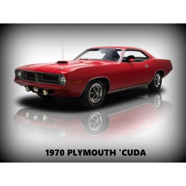 1970 Plymouth 'Cuda, Barracuda in Red NEW Metal Sign: 12x16" & Ships Free