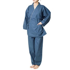 Satsuki Women's Samue, Monk’s Work Clothes, Small-Checked Fabric, 38-7930, S/M/L/LL, nvy,