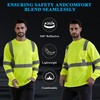 W&H High Visibility Long-Sleeved Safety Work Shirts with Sun Protection