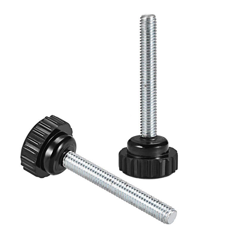 sourcing map M6 x 44mm Metric Male Thread Knurled Clamping