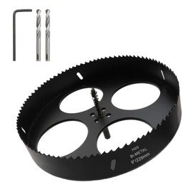 Rannb 9-inch Bi-Metal Hole Cutter Hole Saw with Drill Bit and Hex Wrench Cutting Depth Drilling Holes for Wood Plastic Drywall Thin Metal