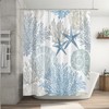 BIVINAR Extra Long Nautical Starfish Seashell Coral Shower Curtain 72