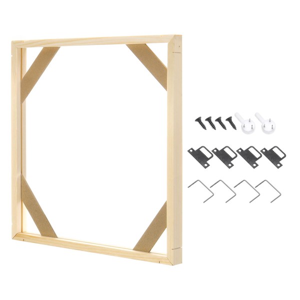 PATIKIL 12x12 inch Canvas Stretcher Bars, DIY Removable Wooden Splicing