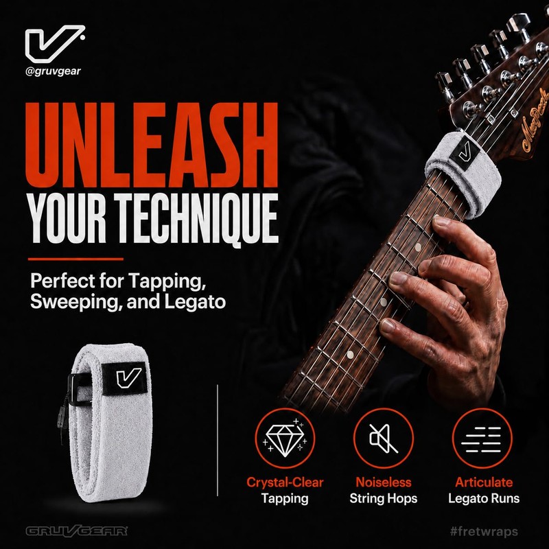 Gruv Gear FretWraps HD 'Stone' String Muter 1-Pack (White, Small)