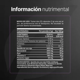 Resveratrol 60 Cápsulas B Life Con Semilla De Uva Sin Sabor