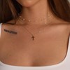 Tasiso Cross Necklace for Women 14K Gold Plated Dainty Cross