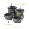 Andes Portable 3-4 Person Aluminium Camping Hiking Pot & Pan