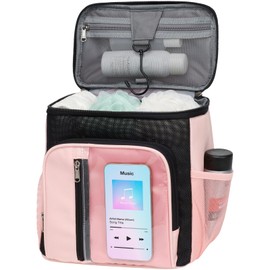 F-color Shower Caddy Portable for Dorm - Shower Bag Fits Full-Size Bottles
