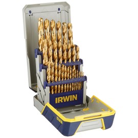 Irwin Tools IRWIN Drill Bit Set, Titanium Nitride Coated, 29-Piece (3018003)