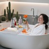 Bathtub Tray Caddy,Premium Bamboo Expandable Bath Tub Trays Table, Foldable