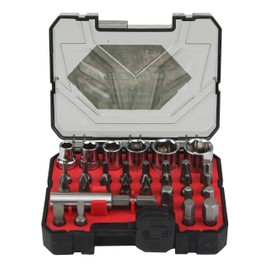 SK11 B-MOBILE SCS-101 Bit & 1/4sq Socket & Adapter, 30 Piece Set, 0.25 inches (6.35 mm), Hex Shaft