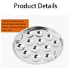 BAOPUSHIDAJILI 2Pcs Stainless Steel Escargot Plates with 12 Compartment Holes