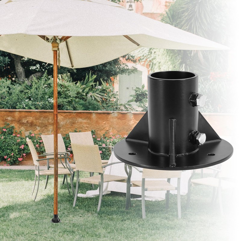 Cskunxia 2PCS Round Posts Base Bracket Chain Link Fence Flange