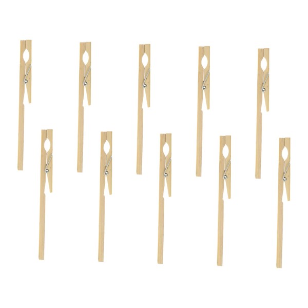 ULTECHNOVO 10pcs Bamboo Test Tube Holder Clips Laboratory Accessory for