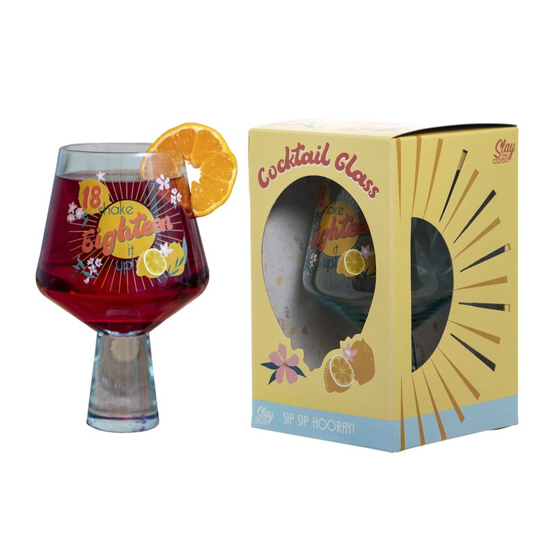 Boxer Gifts Eighteen Shake It Up 18th Birthday Cocktail Glass
