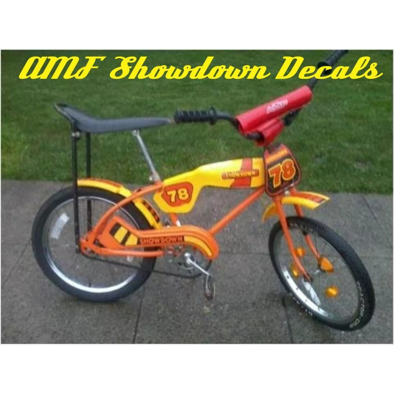 amf,evel knievel AMF Showdown 78 Bicycle BMX PLATE and Decal