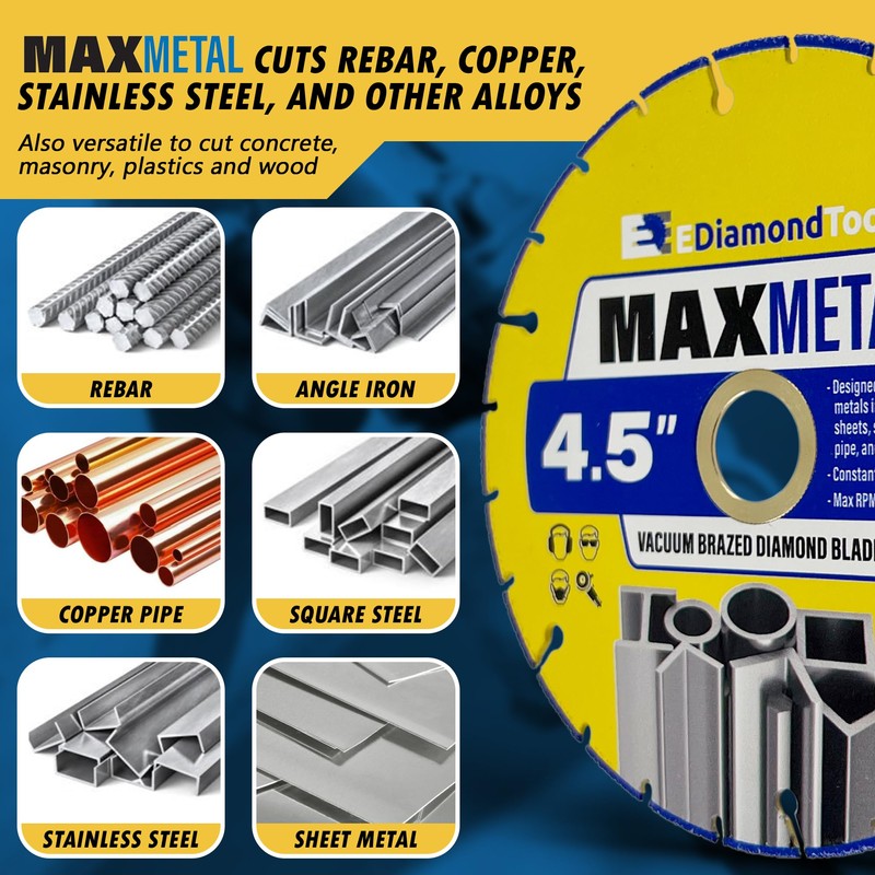 4.5" Diamond Cut Off Wheel for Handheld Saws, Metal Cutting
