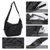 Jywmsc Half Moon Bag for Women Quilted Puffy Padded Shoulder