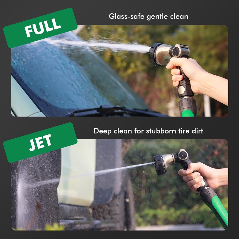 RESTMO Heavy Duty Hose Nozzle, Metal Garden Water Hose Sprayer