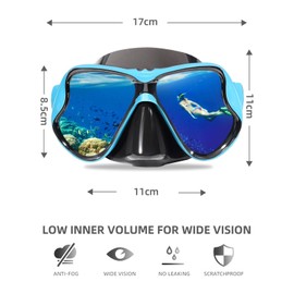 Keary 2 Pack Swimming Goggles with Nose Cover for Adult Men Women Youth, Anti-Fog 180° Wide Clear View Soft Silicone Skirt Pool Underwater Water Swim Mask Glasses for Adults Tenns