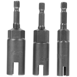 Uonlytech 3pcs Wing Nut Socket Nut Driver for Bolt Hook Screw 3/8 Nut Driver Wrenches Tools Wing Nuts Eyebolts Nut Driver for Panel Nuts Air Batch Sleeve Rings Chrome Vanadium Steel