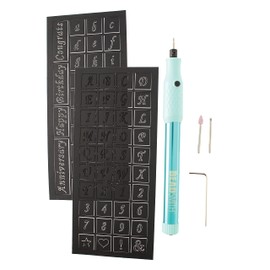 The Beadsmith Basic Elements Engraver – 3 Tips, Allen Key and Stencils – Battery Operated – Cordless Tool for Engraving, Sanding and Polishing on Wood, Glass and Metal