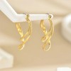 Luxury 18K Gold-Plated Twisted Double Hoop Earrings | Hypoallergenic and
