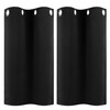 PiccoCasa Blackout Curtains 2 Panels Grommet, Black Thermal Insulated Curtains