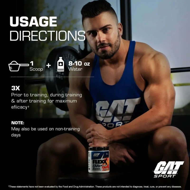 Flexx Eaas Gat Sport Aminoácidos Esenciales 30 Servicios Sabor Fruit