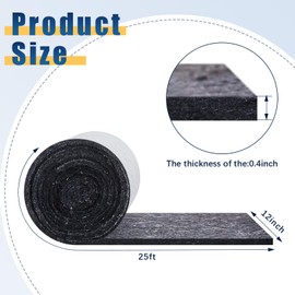 Preboun 2 Rolls Natural Cotton Duct Wrap Wall Cotton Insulation Duct Insulation Wrap Blanket for Wall Pipe(12'' x 25' x 0.4'',Grey)