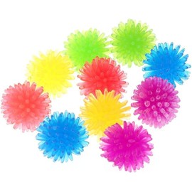 JJLFresheners 10Pcs Cute Funny Cat Toys Arbutus Ball Stretch Plush Ball Cat Toy Ball Creative Colorful Interactive Cat Soft Spiky Cat Chew Toy