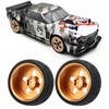 CFTGIW Pack of 2 RC Car Tyres Rims Replacement for
