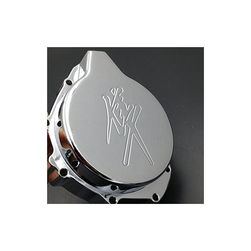 XKMT-Chromed Engine Stator Cover Compatible With Hayabusa Gsxr1300 1998-2012 Black