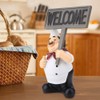 Restaurant Chef Decoration,Miniature Euramerican Resin Cook Statue Welcome Board Table