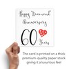 Hunts England - 60th Wedding Anniversary Card - Happy Diamond