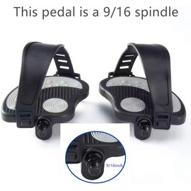 COZYROOMY Exercise Bike Pedals with Straps for Exercise Bike/Dynamometer, Spinning Bike, Indoor. 6 Months Warranty