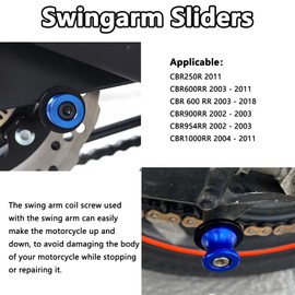 YIEBA M8 Motorcycle Swingarm Bobbins Swing Arm Spool Swing Arm Bobbins Sliders Stand for CBR1000RR 2004-2011 CBR600RR CBR 600 RR 2003-2018 CBR900RR/954RR 2002-2003 CBR250R 2003-2018 02-200003 CBR250R