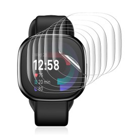 witeup 6 Pack Versa 4 Screen Protector Sense 2 Screen Protector Anti-Scratch Flexible Watch Screen Protector HD Clear Smart Watch Screen Protector Watch Accessories