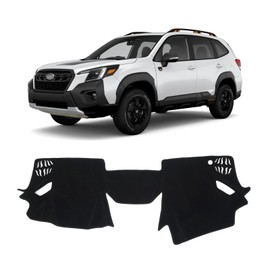 KUST Car Dash Cover for Subaru Forester 2019 2020 2021 2022 2023 2024 Left Hand Driving Dashboard Cover Polyester Dash Mat Non-Slip Interior Accessories for Forester Sunshade No Glare Black