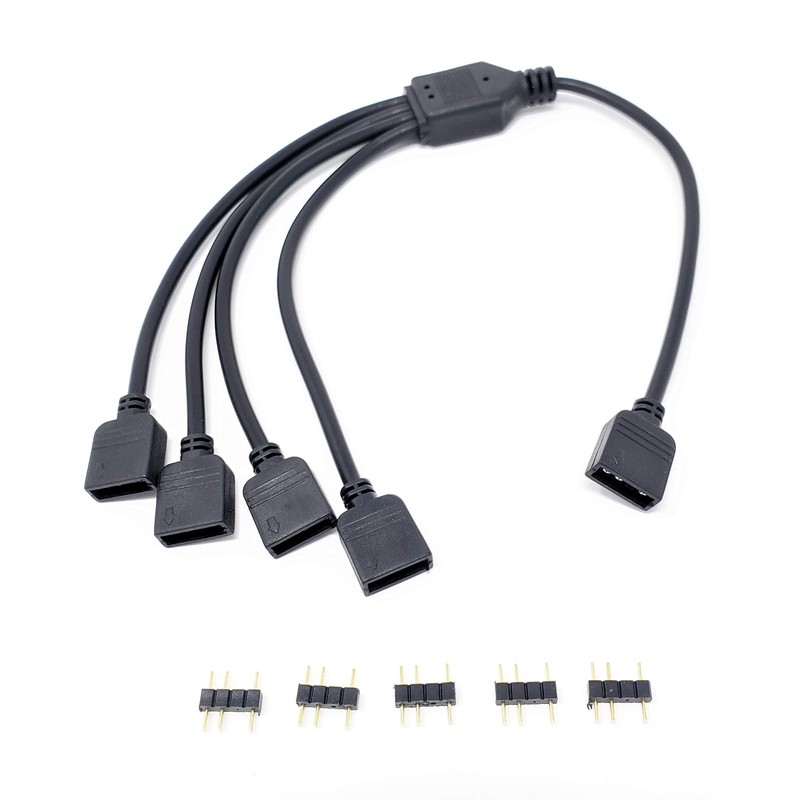 MICRO CONNECTORS 3-Pin Addressable RGB (ARGB) 1 to 4 Splitter