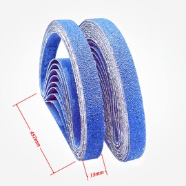 FEIHU Zirconium Corundum Sanding Belts,13 x 457 mm, 180 Grit for Black & Decker, Sanding Metal, Wood, Rust Removal 、Paintings - Set of 20 Sanding Belts