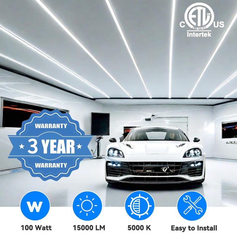 SHOPLED LED Shop Light 8FT, 100W 5000K Daylight White, 15000LM