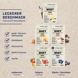 Energybody® Nature Whey Protein Powder Sample Pack - 5 x 30 g - Sugar and Low-Fat Whey Protein Powder without Artificial Thickeners / Protein Powder Sample Pack / Protein Powder Sample Set