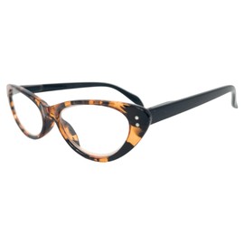 Incredible Bargains The Audrey Vintage Cat-Eye Reading Glasses for Women + 1.25 Tortoise Elegance