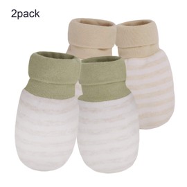 2 Pairs Newborn Baby Warm Fleece Gloves Mittens Infant Baby Boys Girls Anti Scratch Winter Warm Gloves Lined Gloves for 0-12 Months, 2 pairs